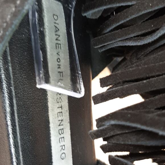 Diane Von Furstenberg DVF Paloma Suede Fringe Sandals Size 6 - Picture 10 of 16